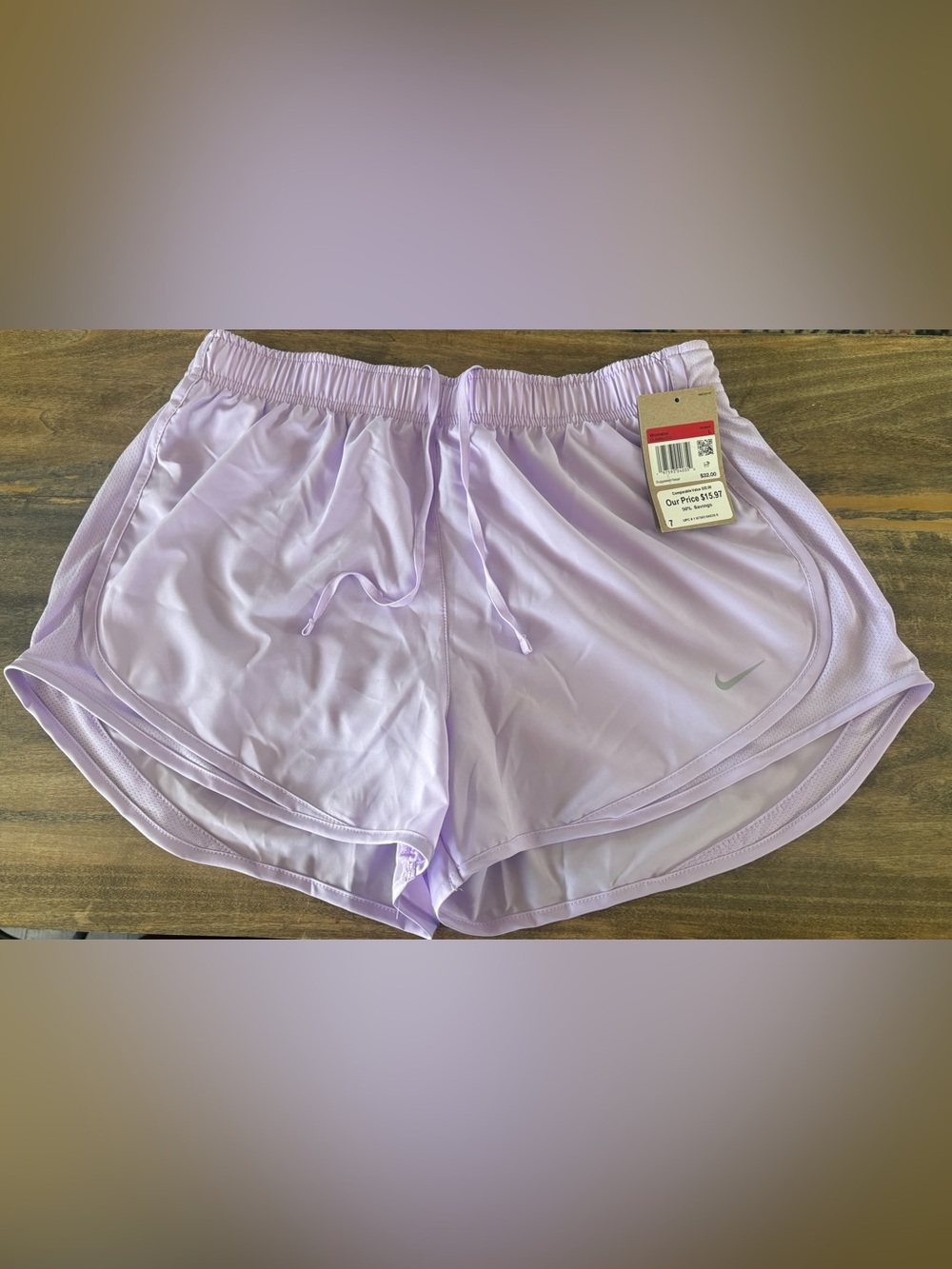 Nike Women’s Lilac Purple Running Shorts Size L NWT